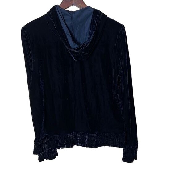 Coldwater Creek Smocked Velvet Hoodie - Picture 7 of 7